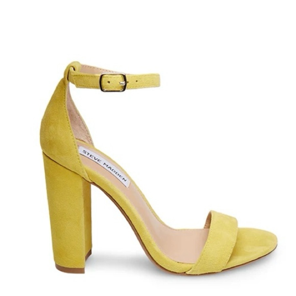 Steve Madden Women's Yellow Suede Heels